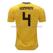 Camisetas De Futbol Baratas Bélgica 2018 Vincent Kompany 4 Segunda Equipación..